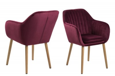 Dizajnová stolička Nashira, bordová VIC